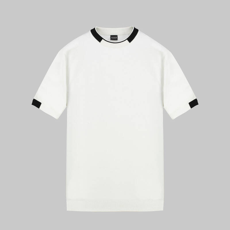 BİSİKLET YAKA KISA KOL BEYAZ TRİKO