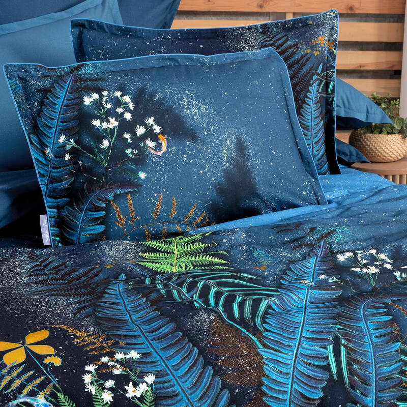 DEEP BLUE FANCY POPLIN TEK KİŞİLİK NEVRESİM TAKIMI