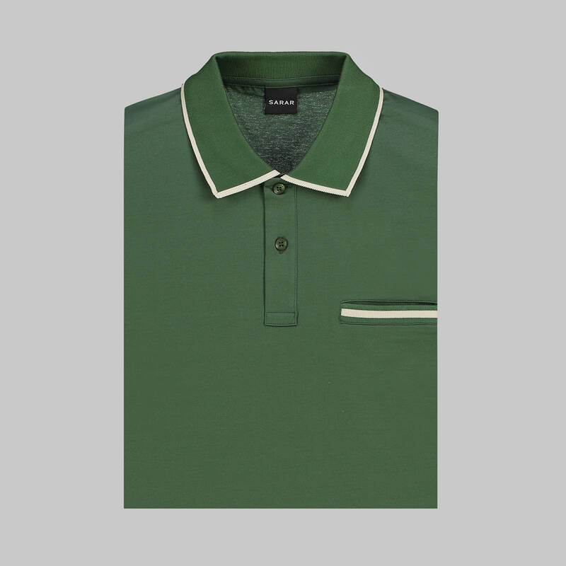 POLO YAKA CEP DETAYLI BORDO TİŞÖRT