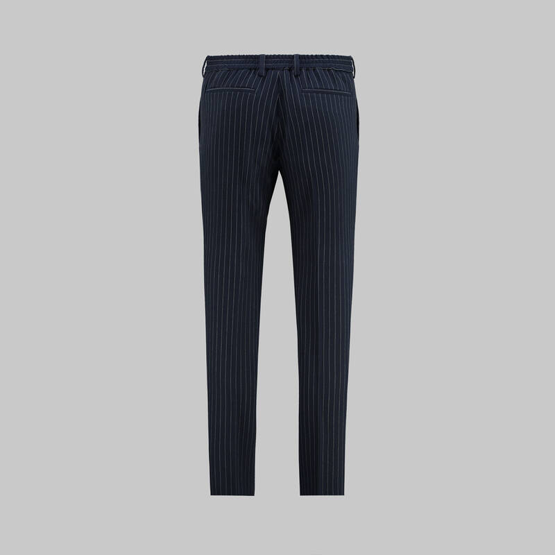 GOLDEN ELY ÇİZGİLİ LACİVERT TAKIM ELBİSE