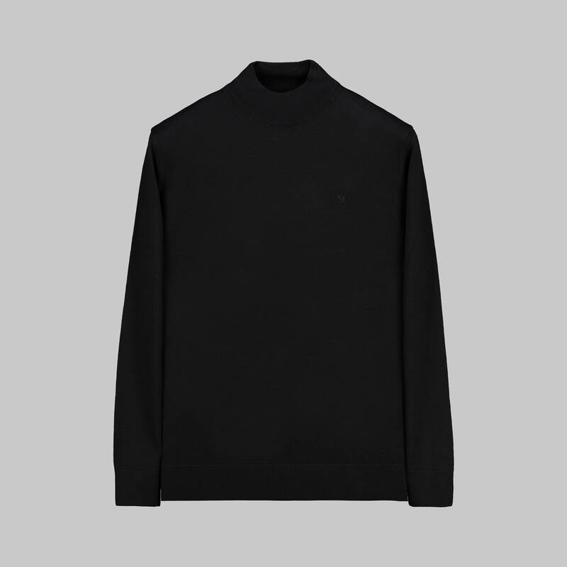 SİYAH YARIM BALIKÇI TRİKO