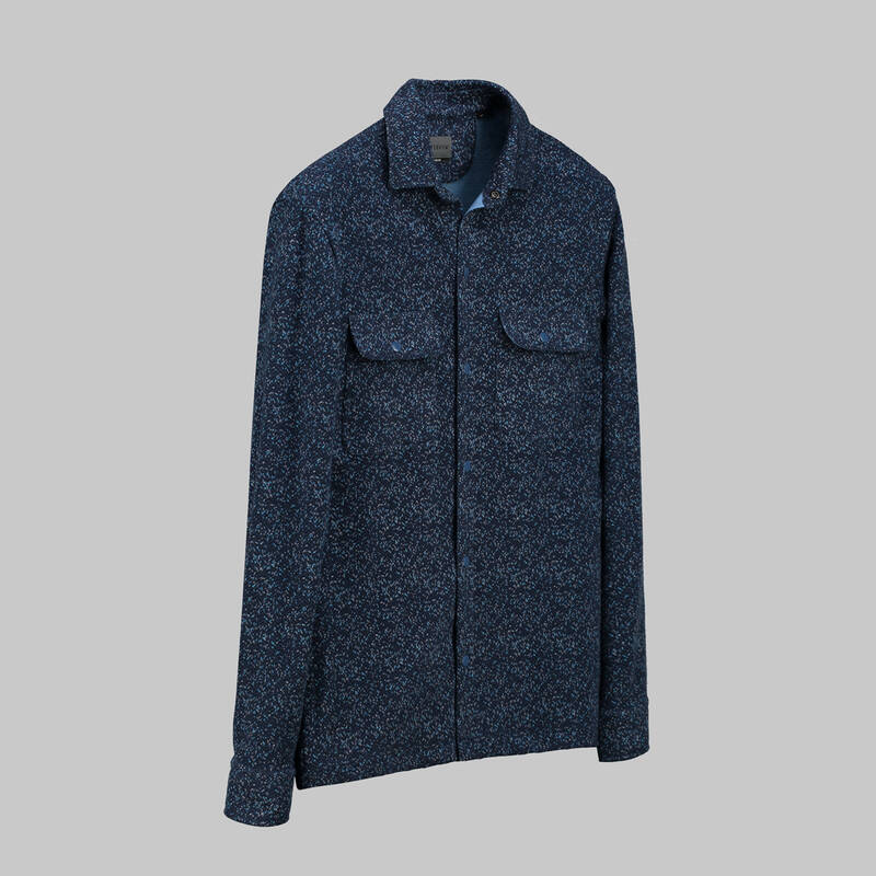 MORESCO DESENLİ LACİVERT GÖMLEK CEKET