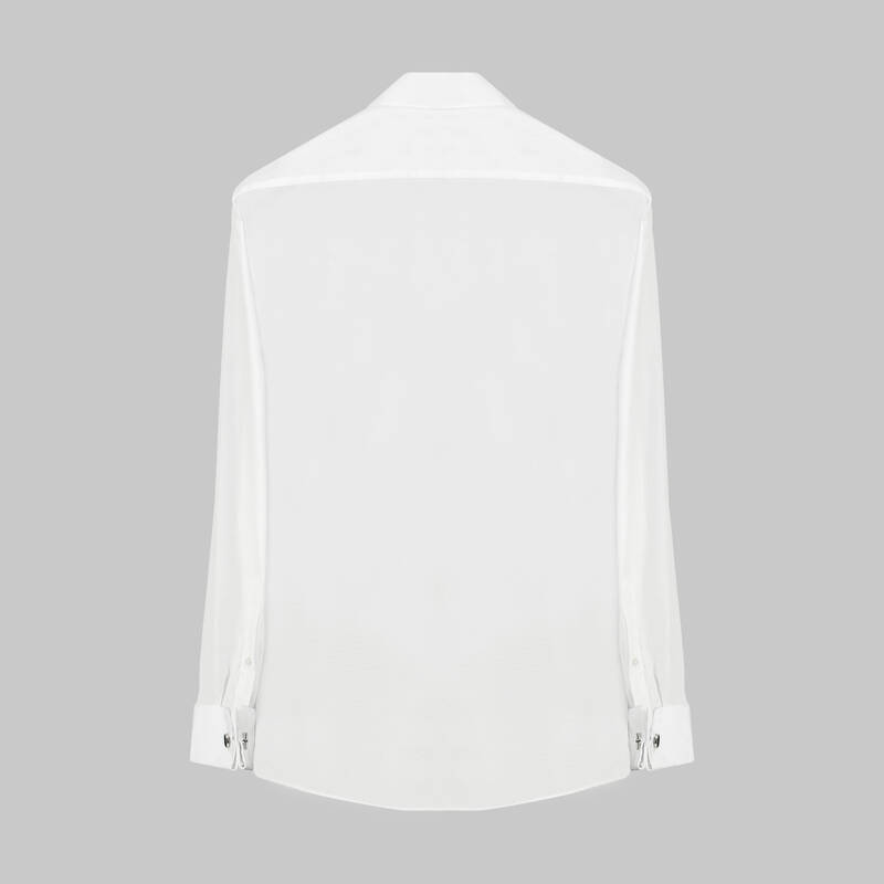 FAGUSA YEDEK YAKALI BEYAZ SMOKİN GÖMLEK