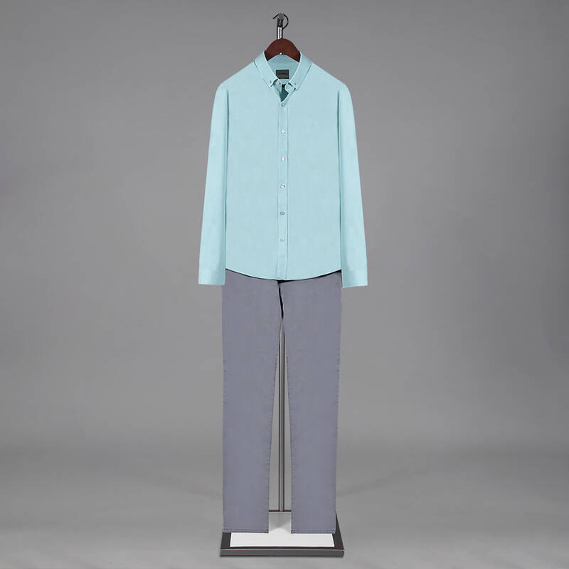 GOIAS MİNİ KARE TURKUAZ GÖMLEK