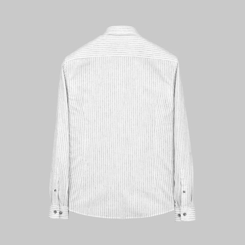 GOIAS KAHVERENGİ UZUN KOL SLİM GÖMLEK