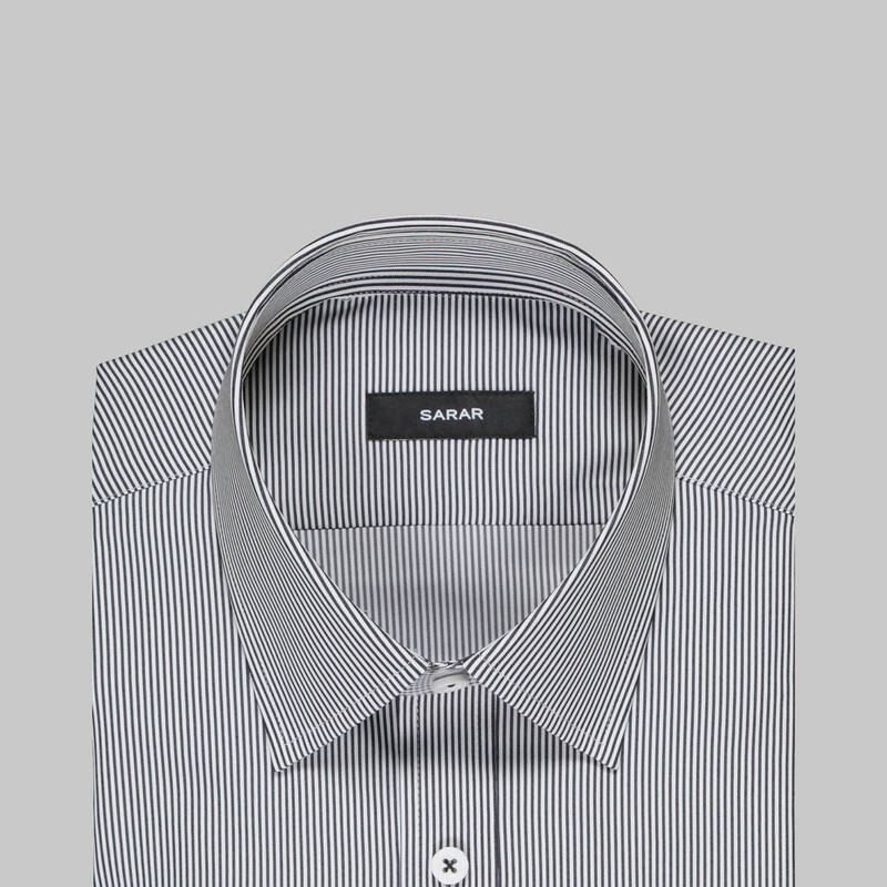 ELVIO SELECTION ÇİZGİLİ LACİVERT GÖMLEK