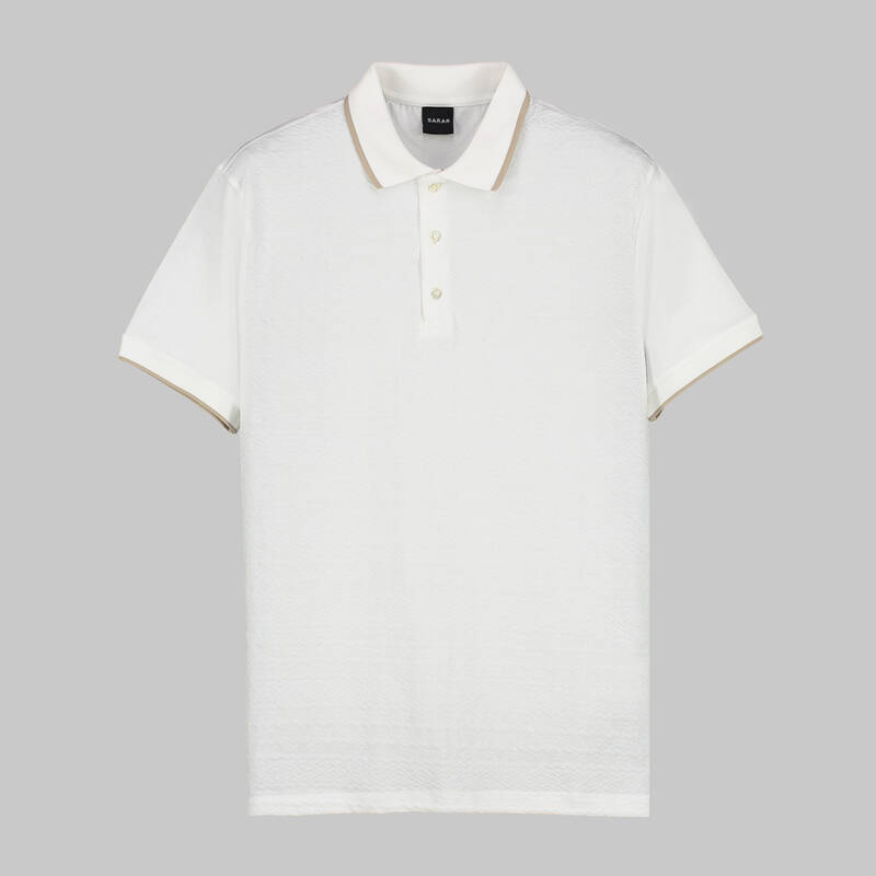 DÜĞMELİ POLO YAKA SİYAH T-SHIRT