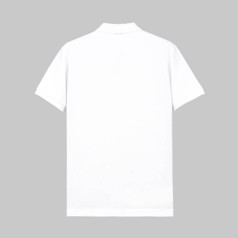 POLO YAKA BASKILI BEYAZ T-SHIRT