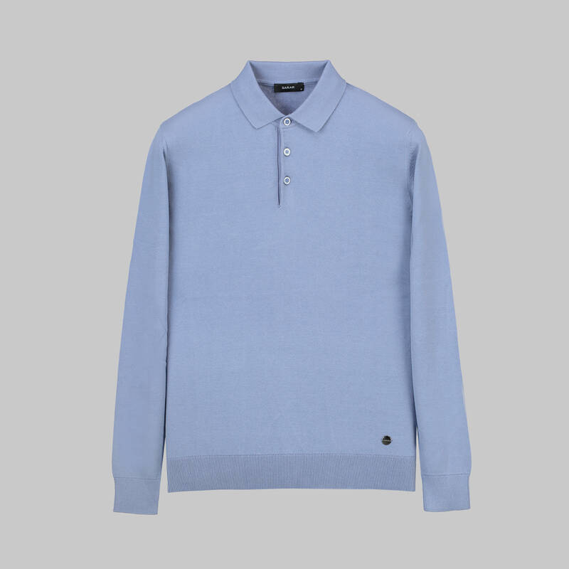 DÜĞMELİ POLO YAKA LACİVERT TRİKO