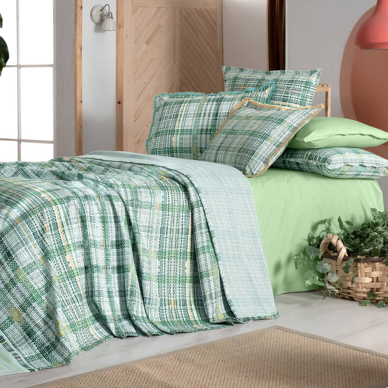 LANZO TEK KİŞİLİK YEŞİL PİKE TAKIMI