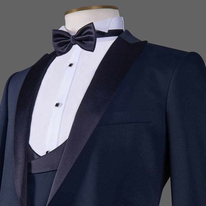 HAPPY NIGHT CARLO YELEK PAPYON TAKIM SİYAH SMOKİN