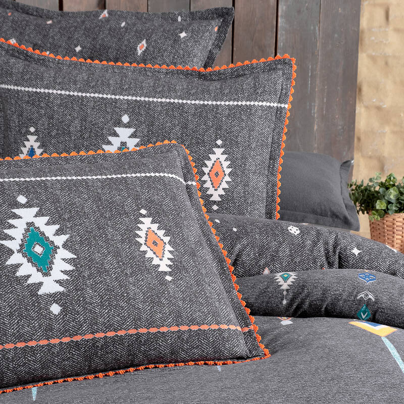 BEDİZ FLANEL GRİ TEK KİŞİLİK NEVRESİM TAKIMI