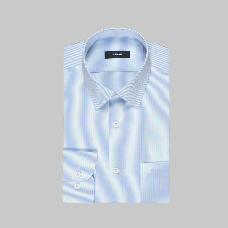 ELVIO SELECTION ÇİZGİLİ LACİVERT GÖMLEK