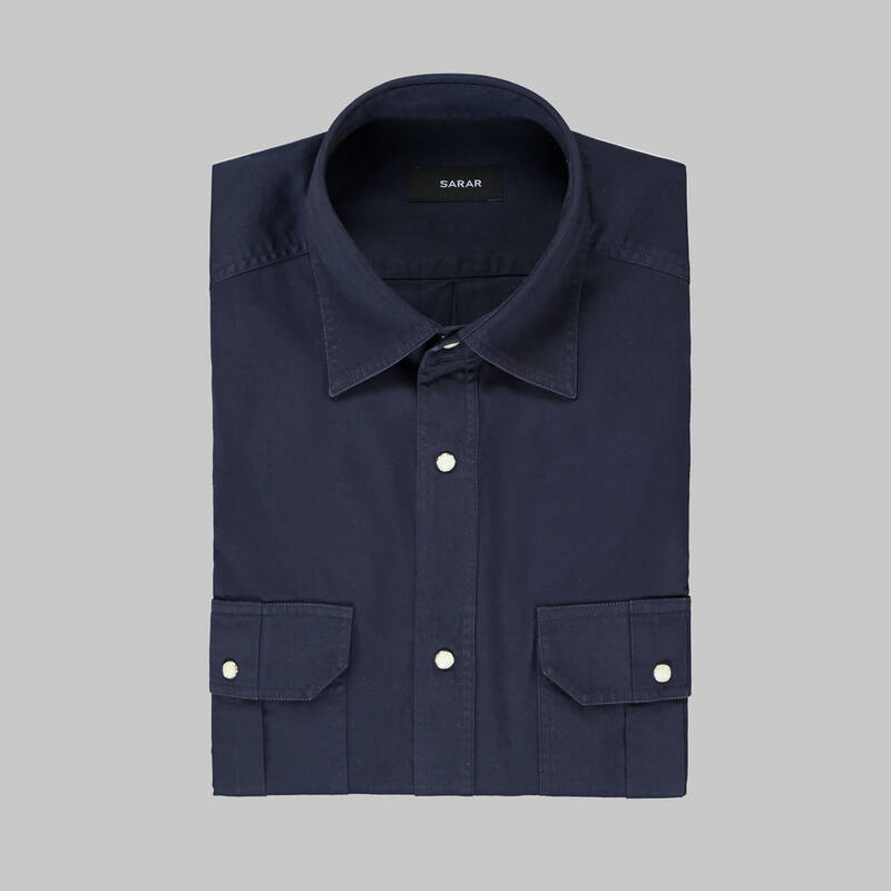 SARAR LACİVERT GÖMLEK