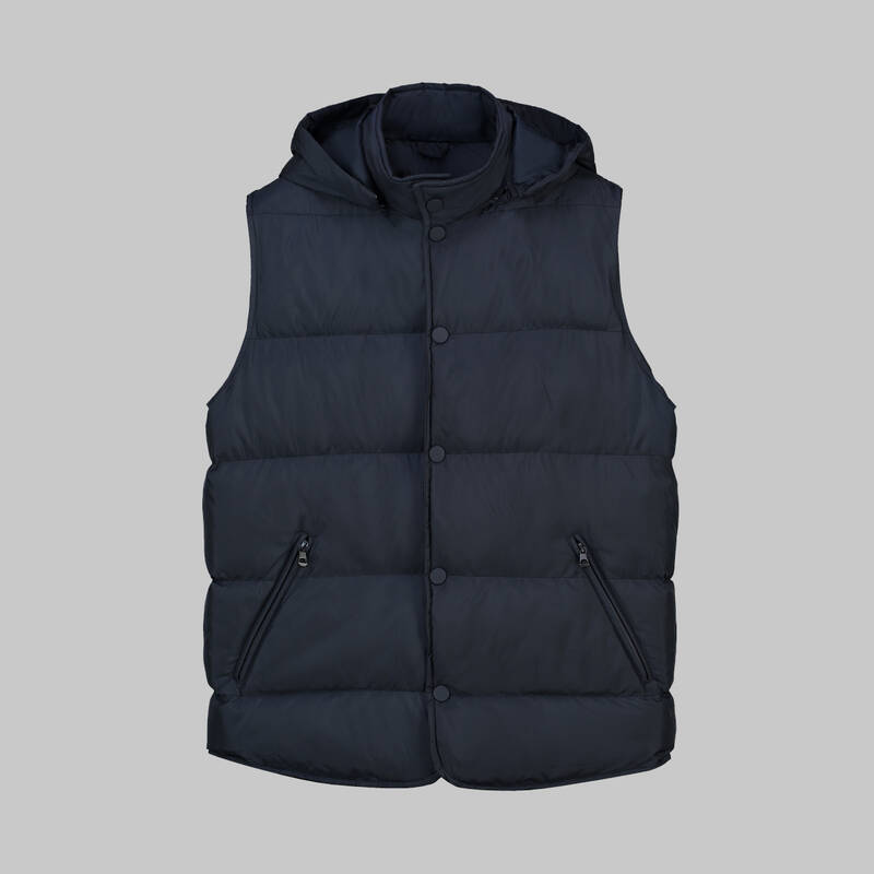 ÇIKMA KAPÜŞONLU DOLUM LACİVERT YELEK