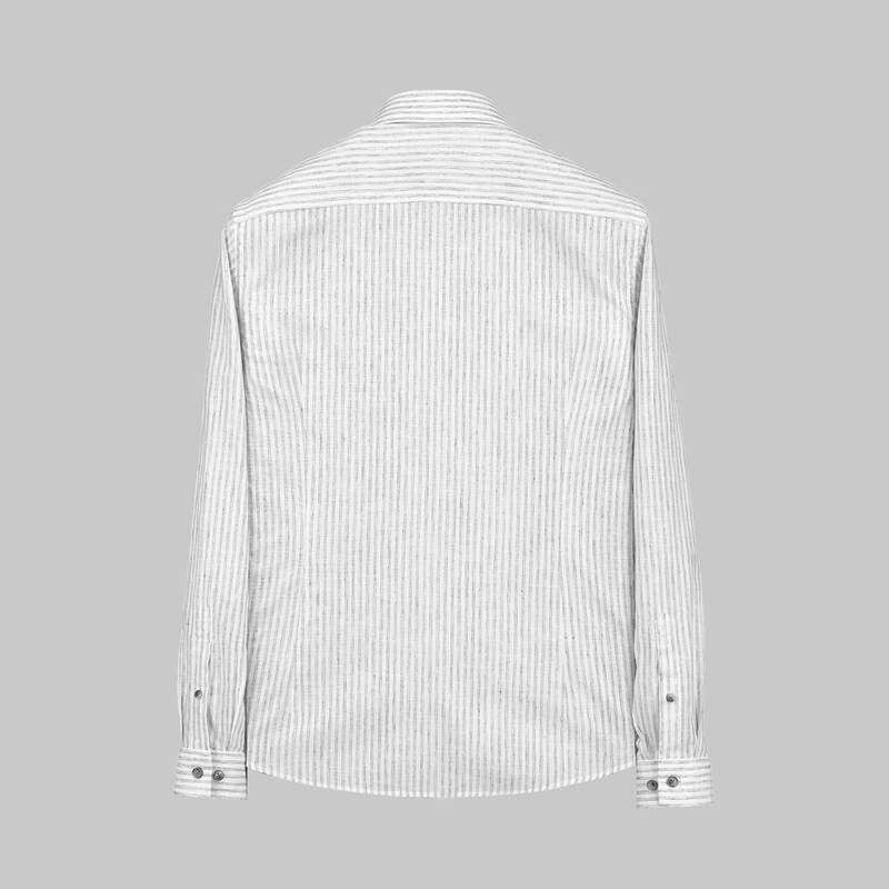 GOIAS KAHVERENGİ UZUN KOL SLİM GÖMLEK