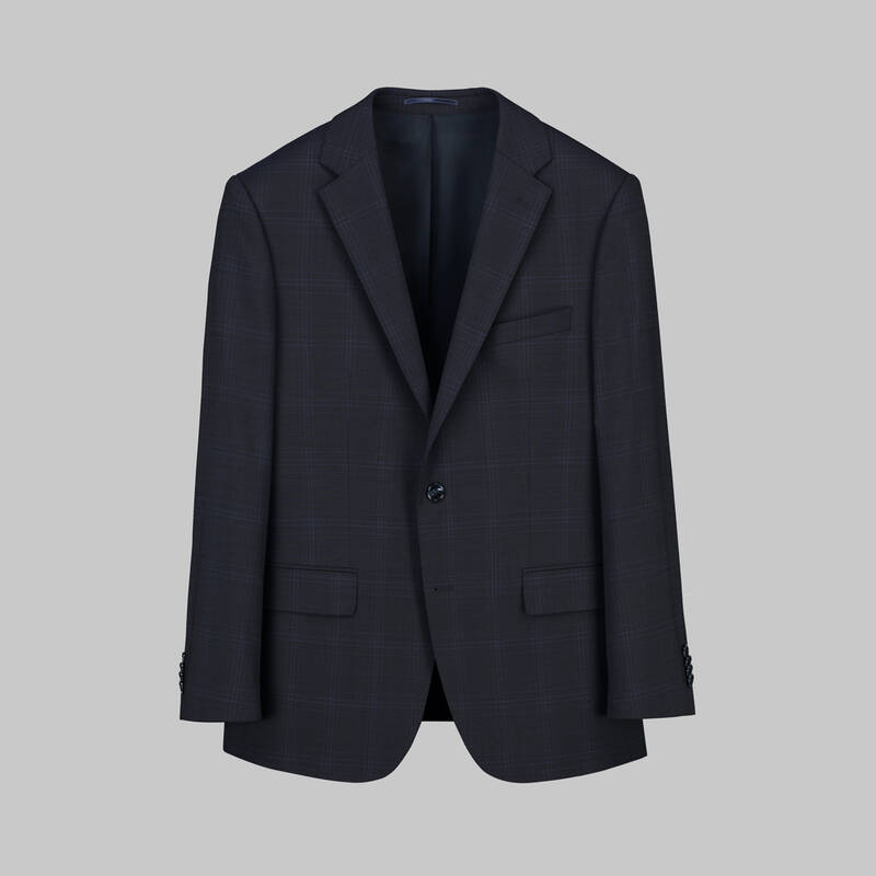 JAM SAXON KARELİ LACİVERT TAKIM ELBİSE