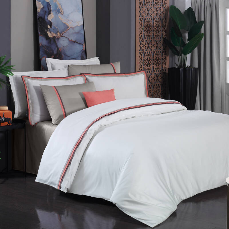 MINSK SATEN ÇİFT KİŞİLİK BEJ SOMON NEVRESİM TAKIMI