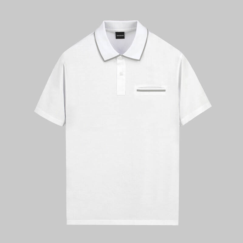 POLO YAKA CEP DETAYLI BORDO TİŞÖRT