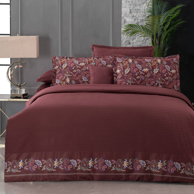 TIROL SATEN KING SIZE GRİ NEVRESİM TAKIMI