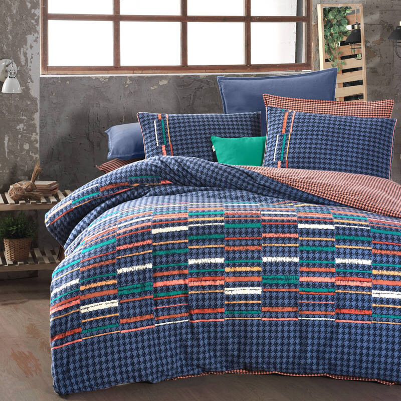 LAYRA FLANEL MAVİ KİNG SIZE NEVRESİM TAKIMI