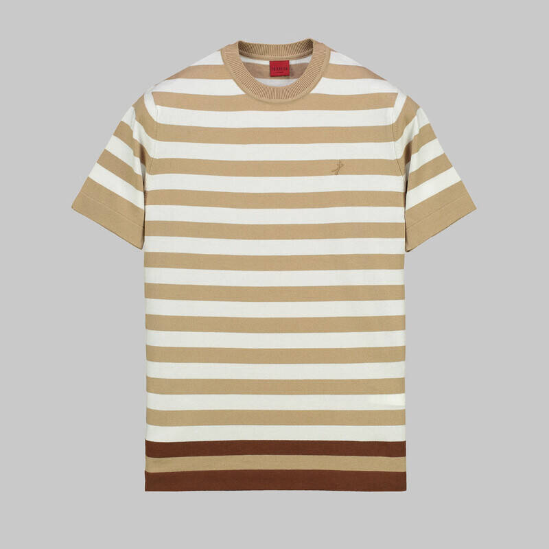 BİSİKLET YAKA KOYU LACİVERT KISA KOL TRİKO