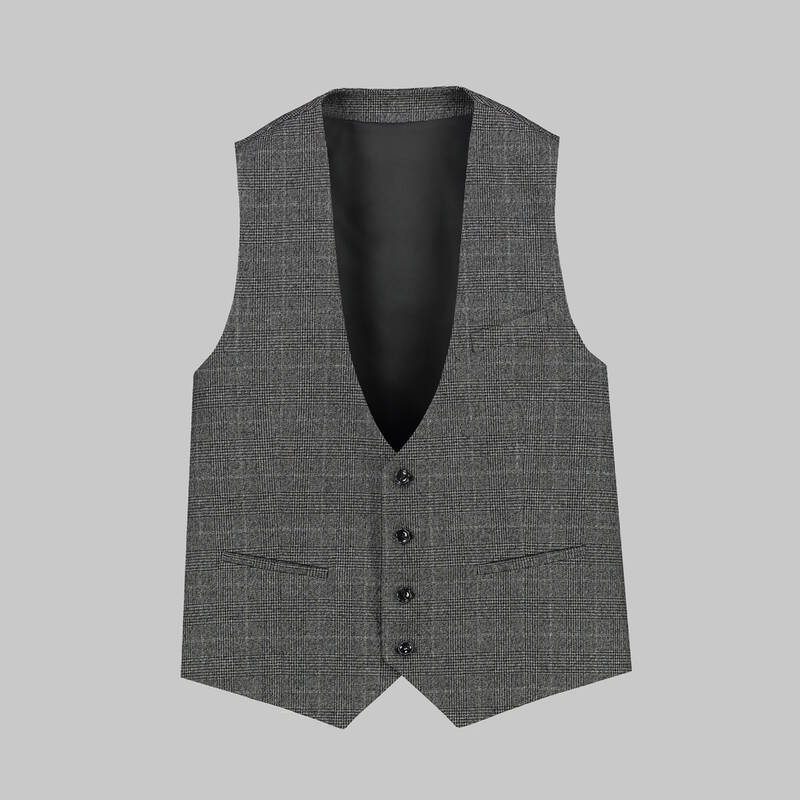 AMARA ADDY RESTA EKOSE KOYU GRİ YELEKLİ TAKIM