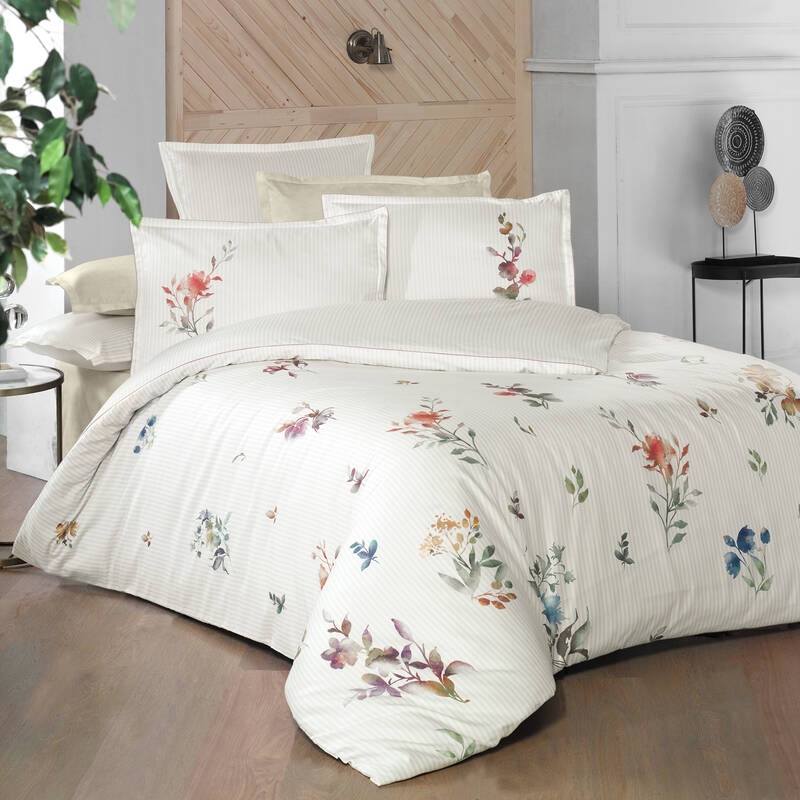 LIDA SATEN BEJ ÇİFT KİŞİLİK NEVRESİM TAKIMI