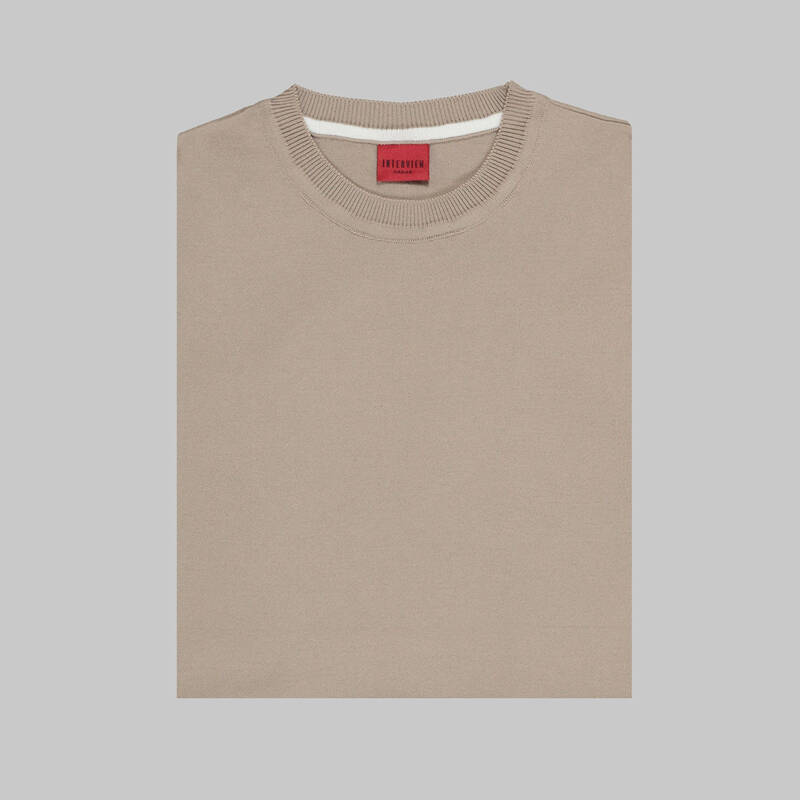 BİSİKLET YAKA BUZ MAVİSİ KISA KOL TRİKO