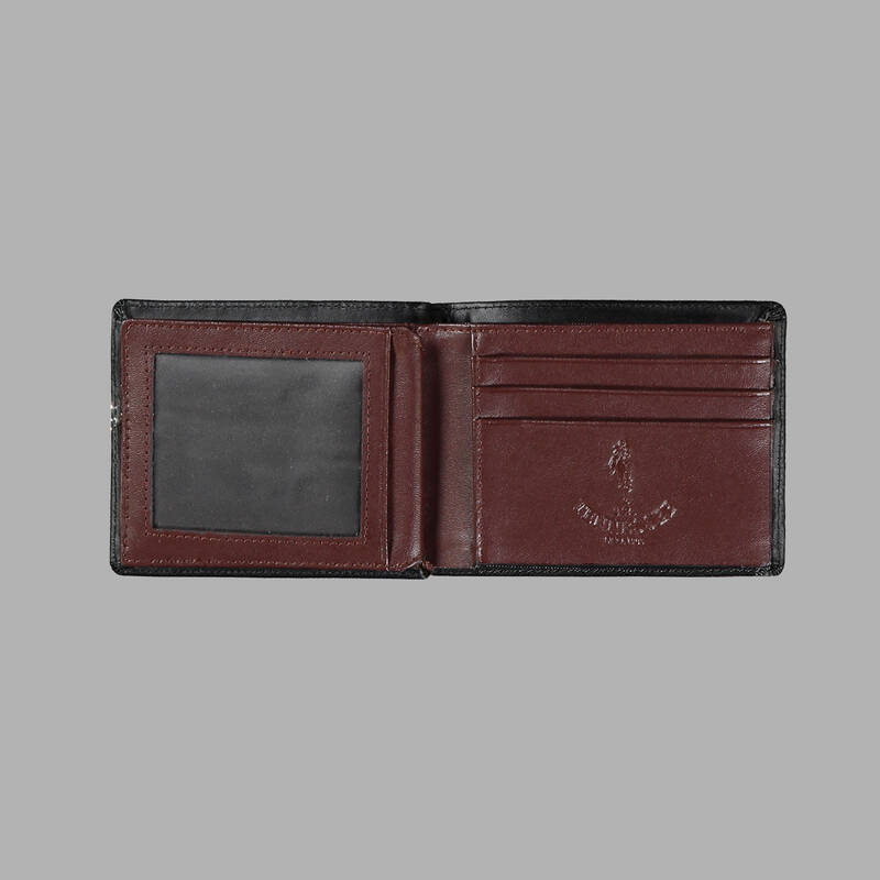 ÇİZGİ DESENLİ SİYAH CÜZDAN