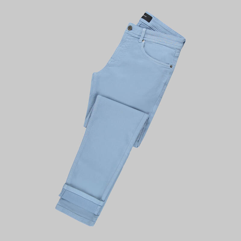 SARAR AÇIK MAVİ KOTON PANTOLON