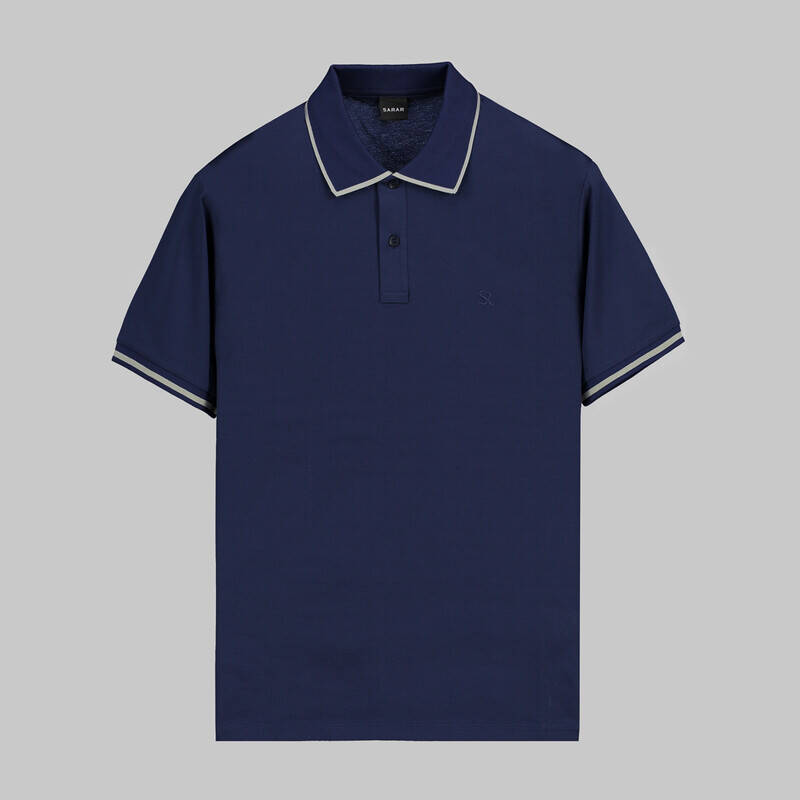 POLO YAKA PAMUKLU LACİVERT TİŞÖRT