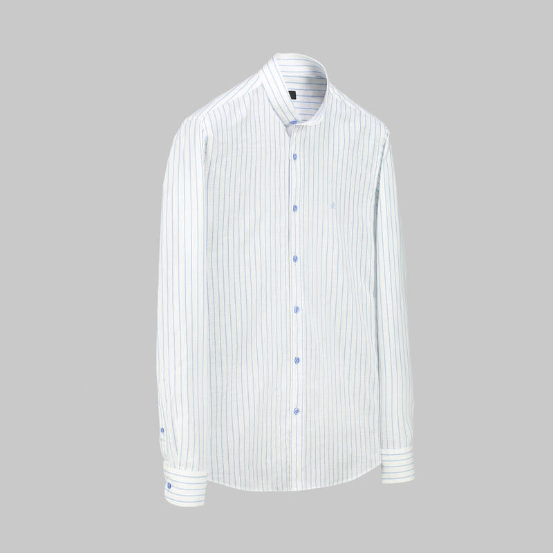 ALN ÇİZGİLİ YEŞİL SLİM GÖMLEK