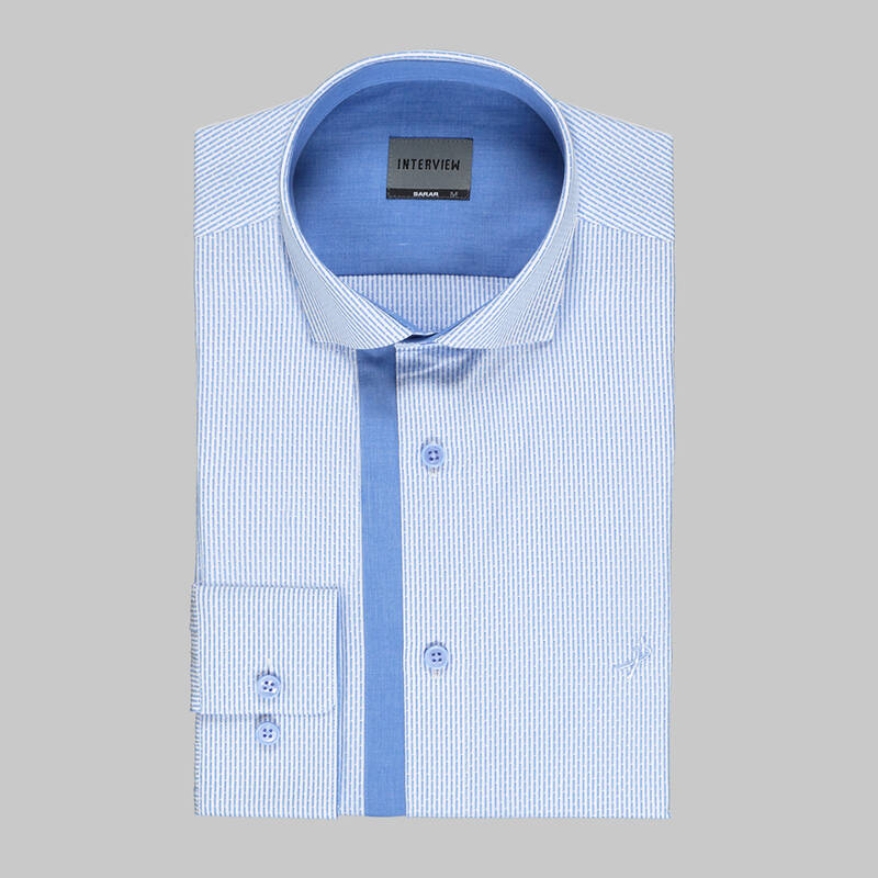 LUCIE UZUN KOL SOHO MAVİ GÖMLEK