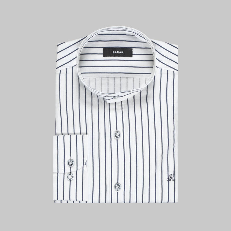 ALN ÇİZGİLİ YEŞİL SLİM GÖMLEK