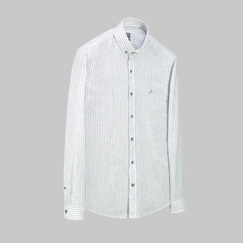 GOIAS KAHVERENGİ UZUN KOL SLİM GÖMLEK