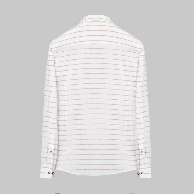 GOIAS UZUN KOL ÇİZGİLİ YEŞİL GÖMLEK