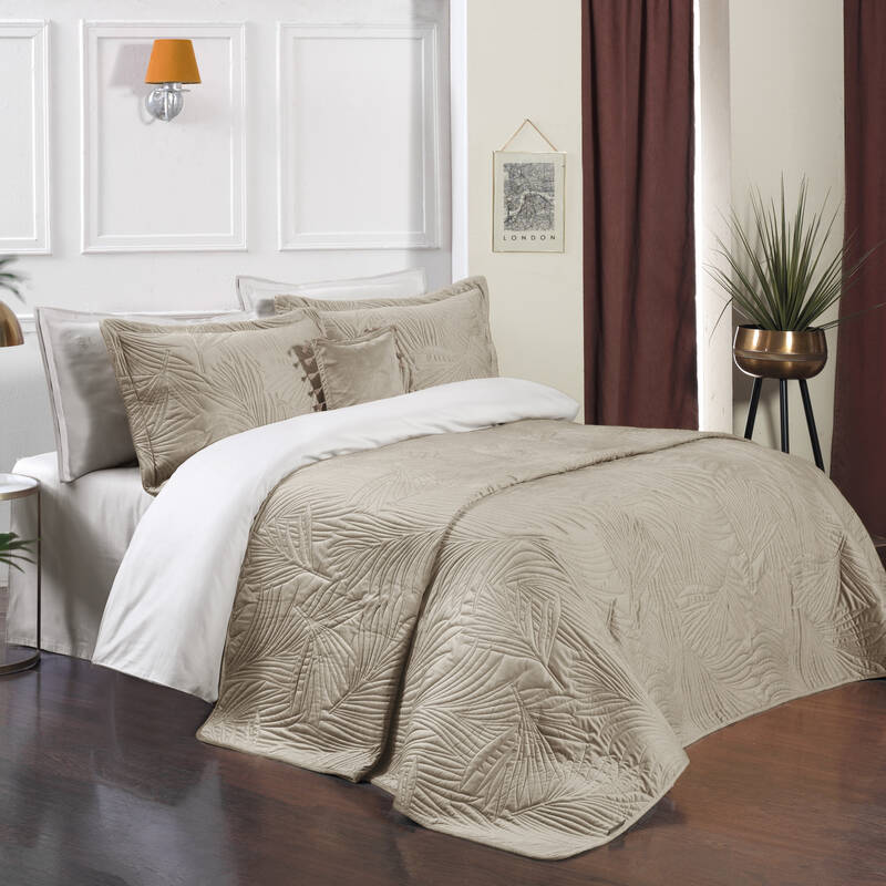 CLARA GRİ YATAK ÖRTÜSÜ SETİ ÇİFT KİŞİLİK