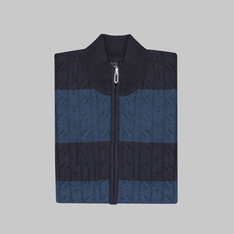 LACİVERT FERMUARLI YARIM BALIKÇI TRİKO