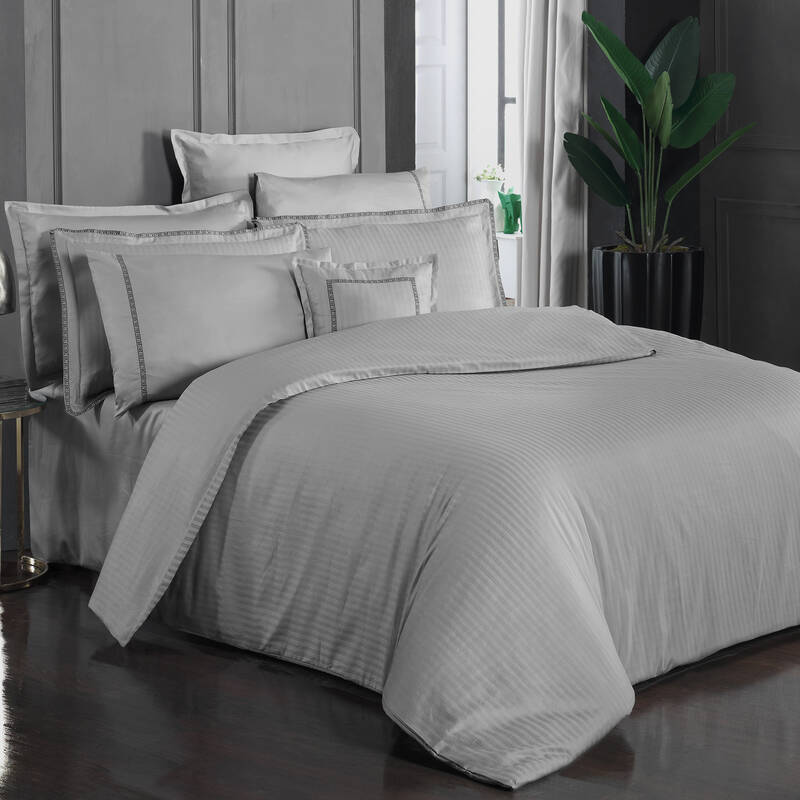 JACQUARD STRIPE TEK KİŞİLİK SARI NEVRESİM TAKIMI