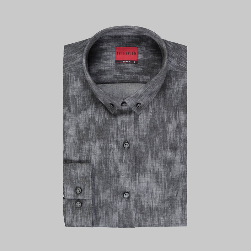 GOIAS DESENLİ GRİ GÖMLEK