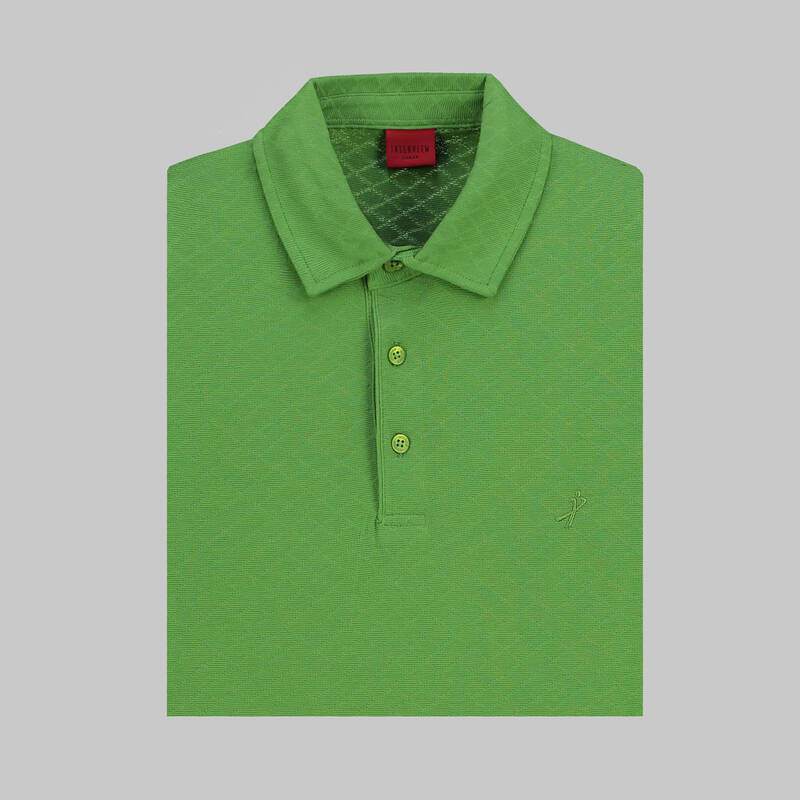 POLO YAKA PETEK DESENLİ YEŞİL TİŞÖRT