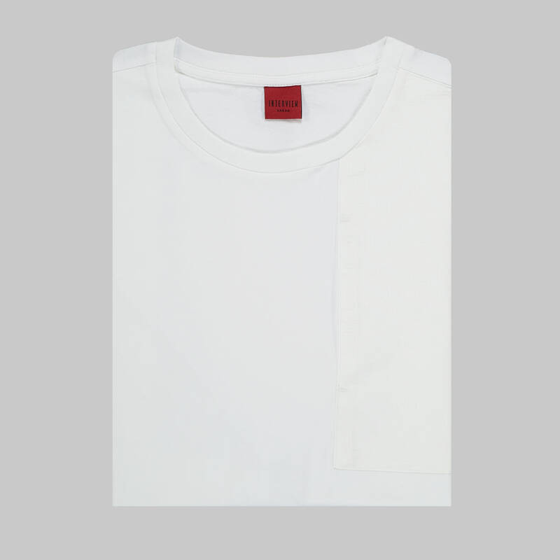 BEYAZ BİSİKLET YAKA BASİC T-SHIRT