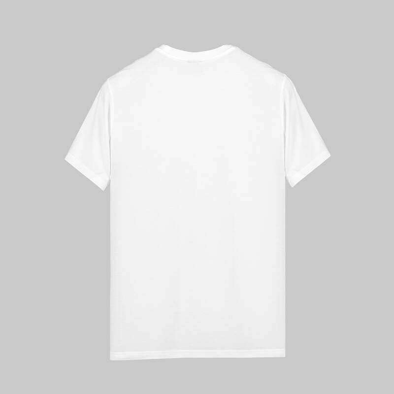 BİSİKLET YAKA DESENLİ LACİVERT TİŞÖRT