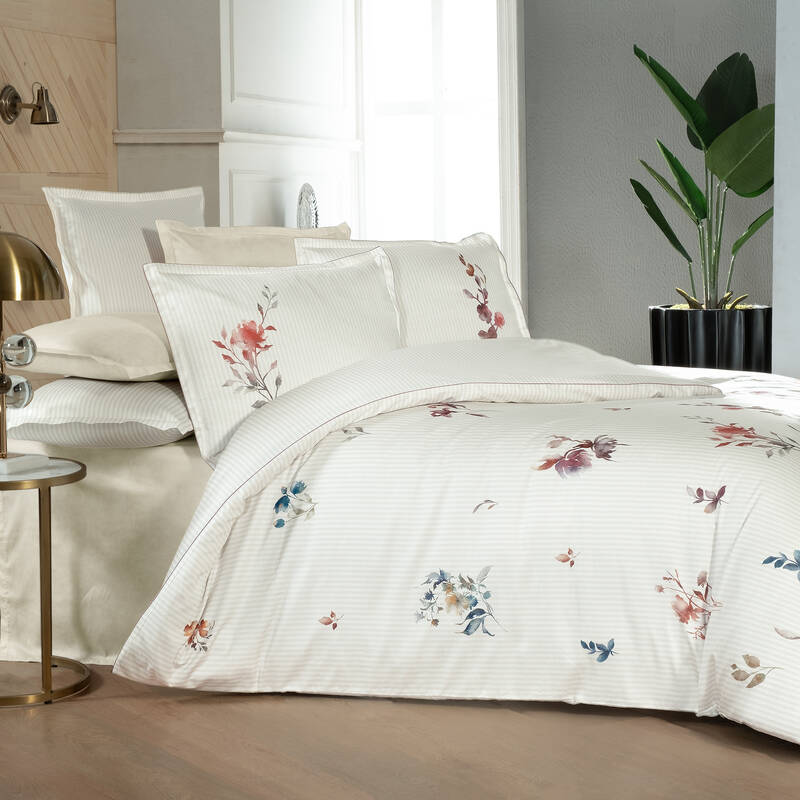 LIDA SATEN BEJ ÇİFT KİŞİLİK NEVRESİM TAKIMI