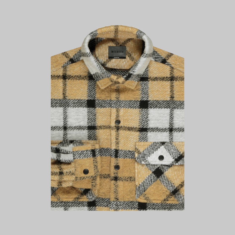 MORESCO KARELİ AÇIK KAHVERENGİ GÖMLEK CEKET