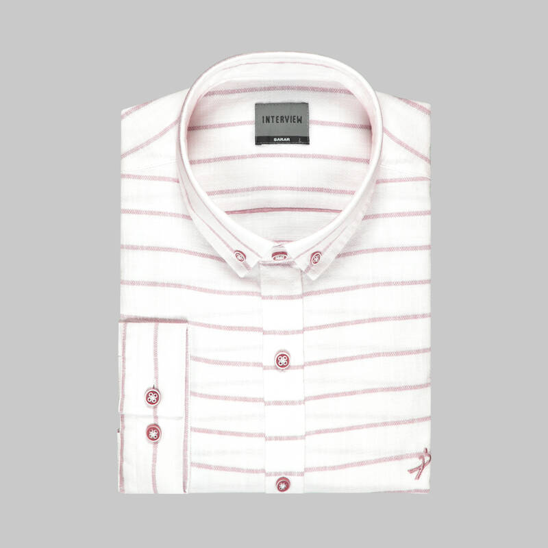 GOIAS UZUN KOL ÇİZGİLİ YEŞİL GÖMLEK