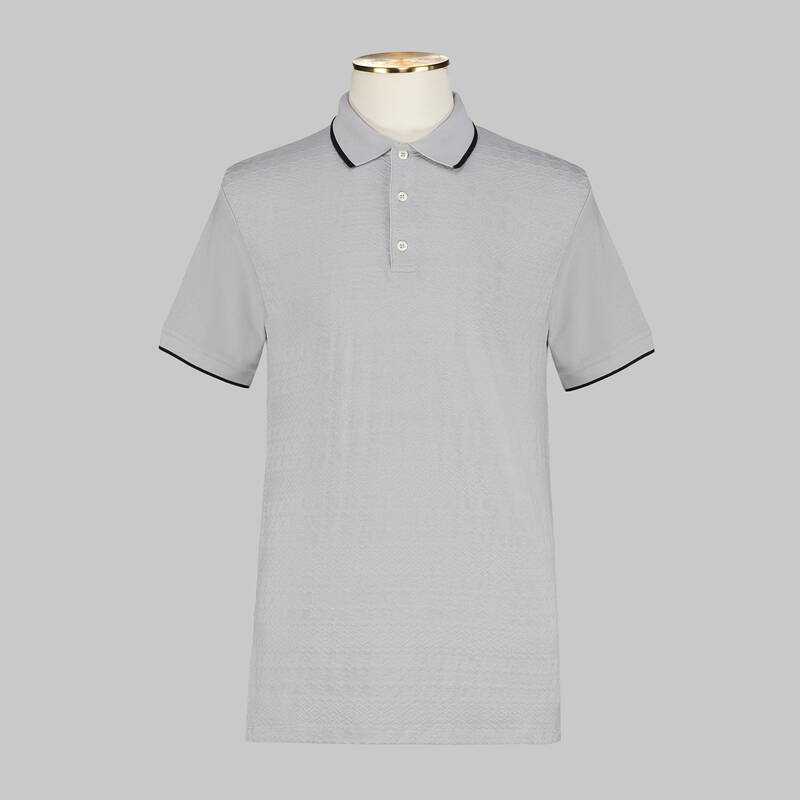 DÜĞMELİ POLO YAKA SİYAH T-SHIRT