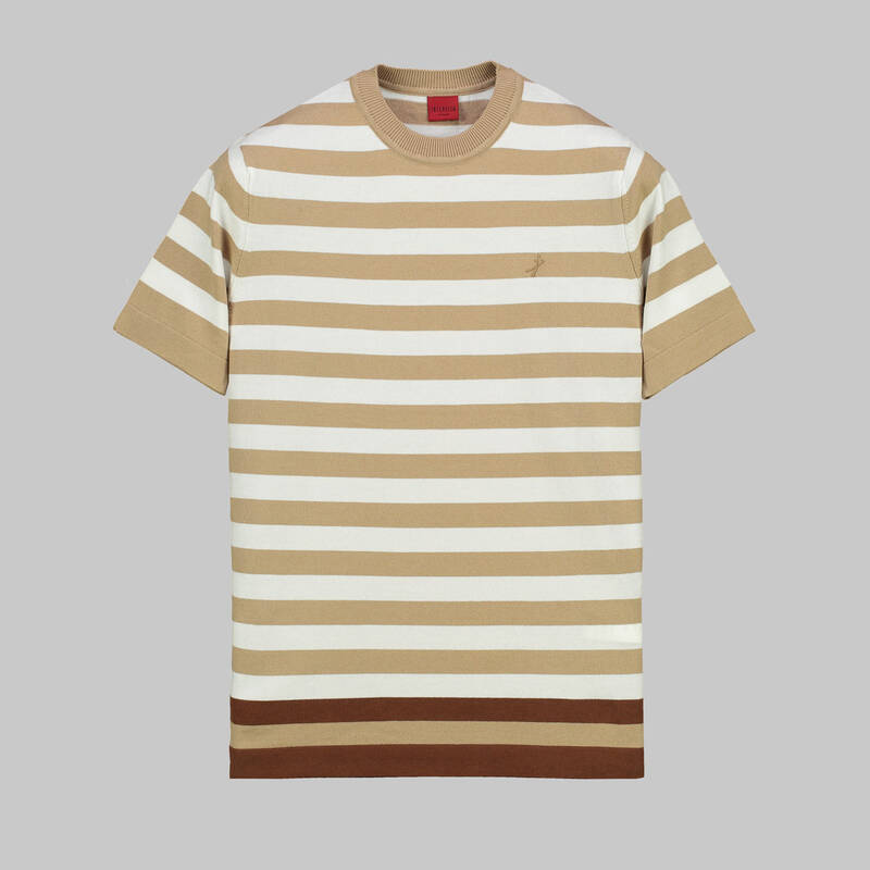 BİSİKLET YAKA KOYU LACİVERT KISA KOL TRİKO