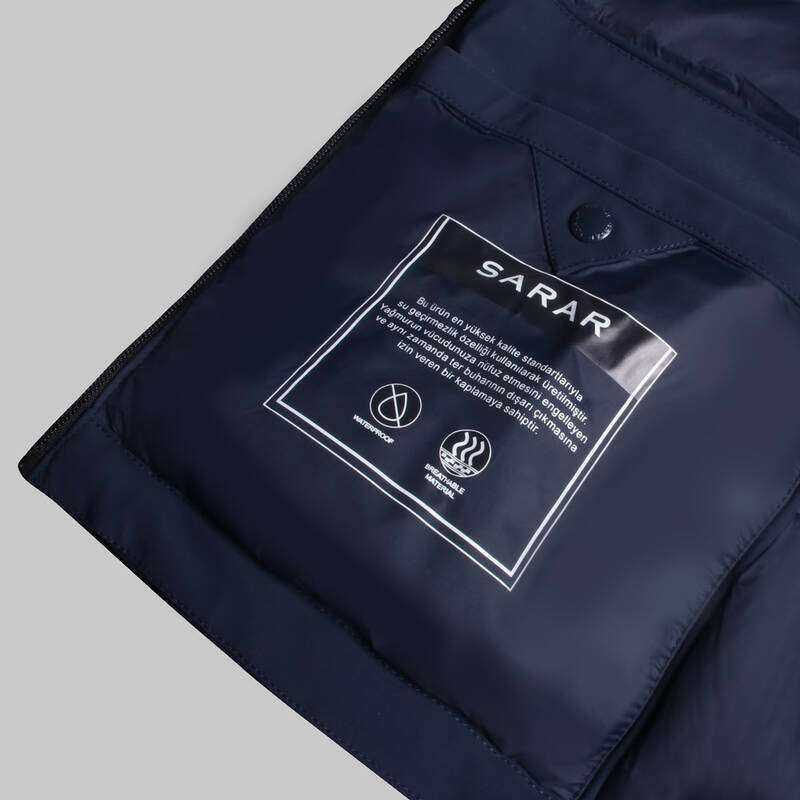 KAPÜŞONLU İÇİ DOLUM SİYAH MONT